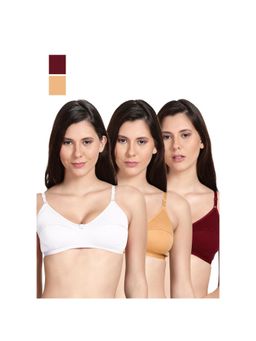 Shyaway - Shyle Non Padded Seamed Everyday Bra Multicolour (Pack of 3)