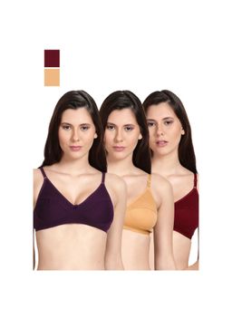Shyaway - Shyle Non Padded Seamed Everyday Bra Multicolour (Pack of 3)