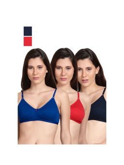 Shyaway - Shyle Non Padded Seamed Everyday Bra Multicolour (Pack of 3)