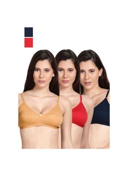Shyaway - Shyle Non Padded Seamed Everyday Bra Multicolour (Pack of 3)