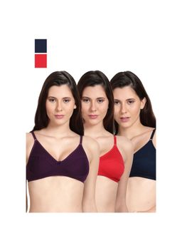 Shyaway - Shyle Non Padded Seamed Everyday Bra Multicolour (Pack of 3)