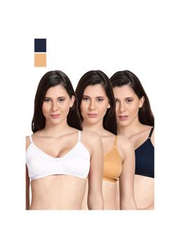 Shyaway - Shyle Non Padded Seamed Everyday Bra Multicolour (Pack of 3)