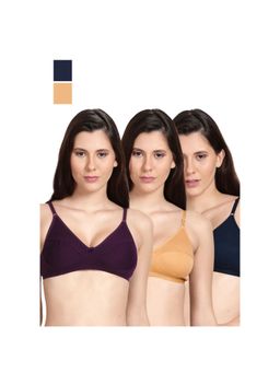 Shyaway - Shyle Non Padded Seamed Everyday Bra Multicolour (Pack of 3)