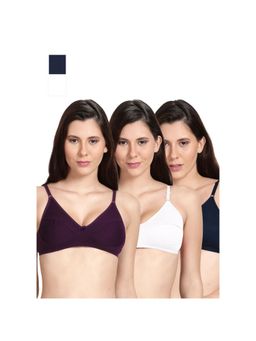 Shyaway - Shyle Non Padded Seamed Everyday Bra Multicolour (Pack of 3)