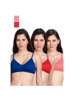 Shyaway - Shyle Non Padded Seamed Everyday Bra Multicolour (Pack of 3)