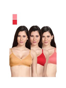 Shyaway - Shyle Non Padded Seamed Everyday Bra Multicolour (Pack of 3)