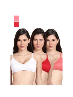 Shyaway - Shyle Non Padded Seamed Everyday Bra Multicolour (Pack of 3)