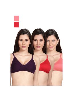 Shyaway - Shyle Non Padded Seamed Everyday Bra Multicolour (Pack of 3)