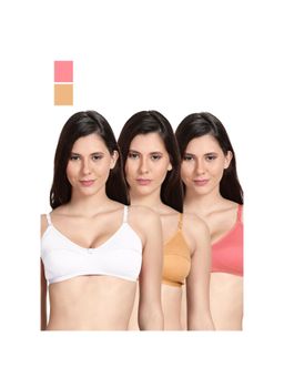 Shyaway - Shyle Non Padded Seamed Everyday Bra Multicolour (Pack of 3)