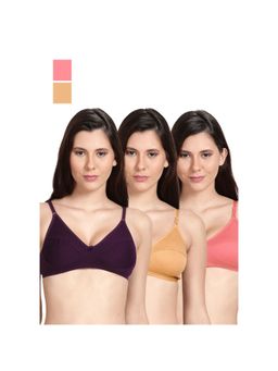Shyaway - Shyle Non Padded Seamed Everyday Bra Multicolour (Pack of 3)