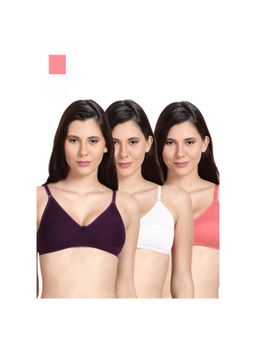 Shyaway - Shyle Non Padded Seamed Everyday Bra Multicolour (Pack of 3)