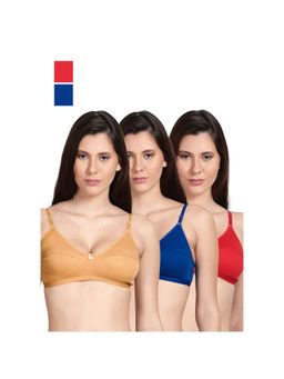 Shyaway - Shyle Non Padded Seamed Everyday Bra Multicolour (Pack of 3)