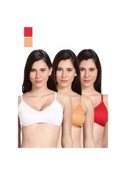 Shyaway - Shyle Non Padded Seamed Everyday Bra Multicolour (Pack of 3)