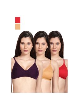 Shyaway - Shyle Non Padded Seamed Everyday Bra Multicolour (Pack of 3)