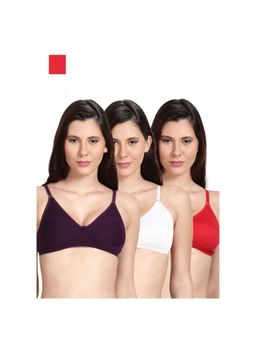 Shyaway - Shyle Non Padded Seamed Everyday Bra Multicolour (Pack of 3)