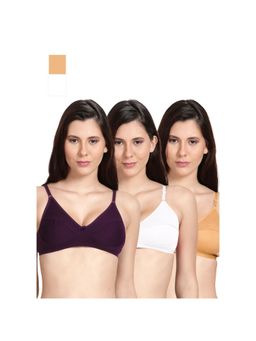 Shyaway - Shyle Non Padded Seamed Everyday Bra Multicolour (Pack of 3)