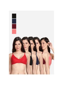 Shyaway - Shyle Non Padded Seamed Everyday Bra Multicolour (Pack of 5)