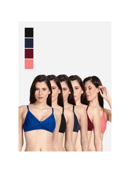 Shyaway - Shyle Non Padded Seamed Everyday Bra Multicolour (Pack of 5)