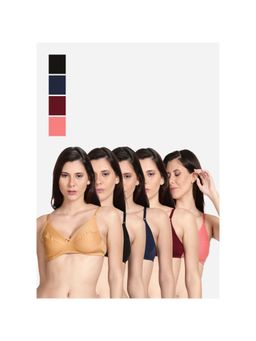 Shyaway - Shyle Non Padded Seamed Everyday Bra Multicolour (Pack of 5)