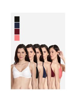 Shyaway - Shyle Non Padded Seamed Everyday Bra Multicolour (Pack of 5)