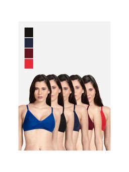Shyaway - Shyle Non Padded Seamed Everyday Bra Multicolour (Pack of 5)
