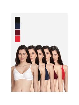 Shyaway - Shyle Non Padded Seamed Everyday Bra Multicolour (Pack of 5)