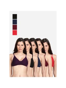 Shyaway - Shyle Non Padded Seamed Everyday Bra Multicolour (Pack of 5)