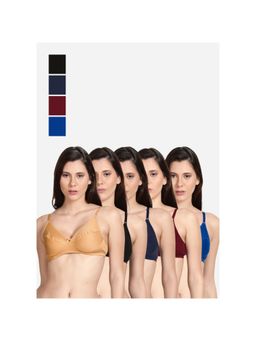 Shyaway - Shyle Non Padded Seamed Everyday Bra Multicolour (Pack of 5)