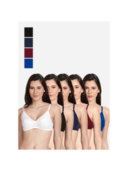 Shyaway - Shyle Non Padded Seamed Everyday Bra Multicolour (Pack of 5)