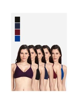 Shyaway - Shyle Non Padded Seamed Everyday Bra Multicolour (Pack of 5)