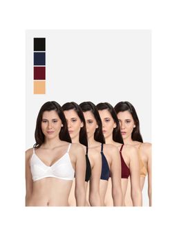 Shyaway - Shyle Non Padded Seamed Everyday Bra Multicolour (Pack of 5)