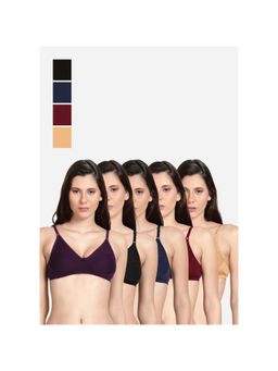 Shyaway - Shyle Non Padded Seamed Everyday Bra Multicolour (Pack of 5)