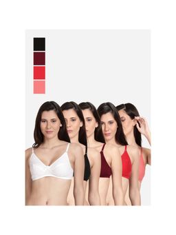Shyaway - Shyle Non Padded Seamed Everyday Bra Multicolour (Pack of 5)
