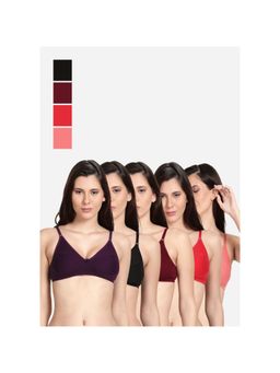 Shyaway - Shyle Non Padded Seamed Everyday Bra Multicolour (Pack of 5)
