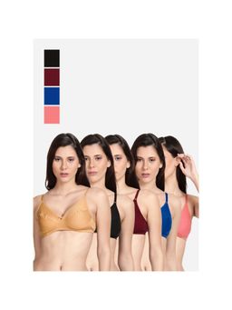 Shyaway - Shyle Non Padded Seamed Everyday Bra Multicolour (Pack of 5)