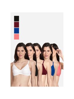 Shyaway - Shyle Non Padded Seamed Everyday Bra Multicolour (Pack of 5)