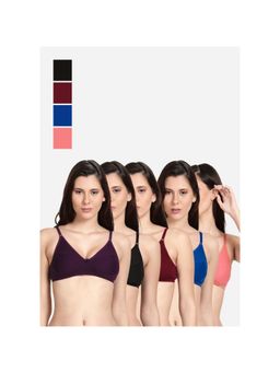 Shyaway - Shyle Non Padded Seamed Everyday Bra Multicolour (Pack of 5)