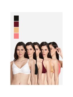 Shyaway - Shyle Non Padded Seamed Everyday Bra Multicolour (Pack of 5)