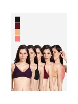 Shyaway - Shyle Non Padded Seamed Everyday Bra Multicolour (Pack of 5)