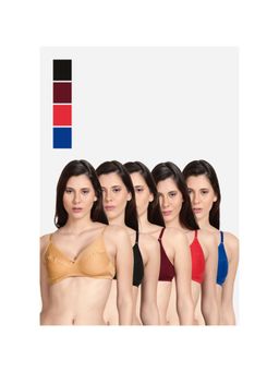 Shyaway - Shyle Non Padded Seamed Everyday Bra Multicolour (Pack of 5)