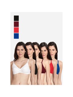 Shyaway - Shyle Non Padded Seamed Everyday Bra Multicolour (Pack of 5)