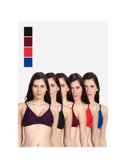 Shyaway - Shyle Non Padded Seamed Everyday Bra Multicolour (Pack of 5)