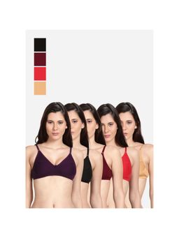 Shyaway - Shyle Non Padded Seamed Everyday Bra Multicolour (Pack of 5)