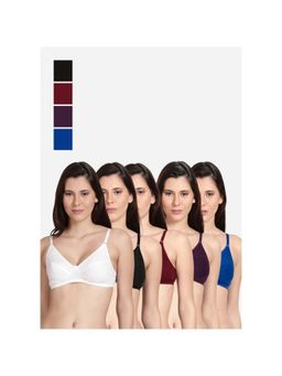 Shyaway - Shyle Non Padded Seamed Everyday Bra Multicolour (Pack of 5)