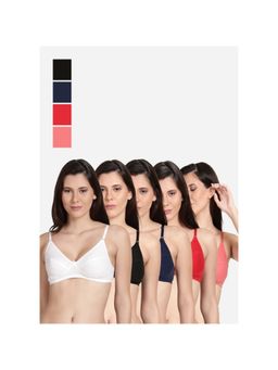 Shyaway - Shyle Non Padded Seamed Everyday Bra Multicolour (Pack of 5)