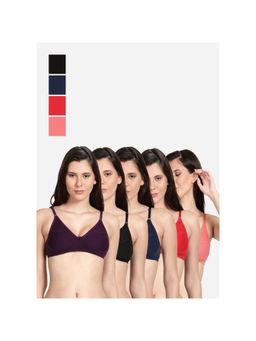 Shyaway - Shyle Non Padded Seamed Everyday Bra Multicolour (Pack of 5)