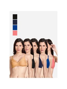 Shyaway - Shyle Non Padded Seamed Everyday Bra Multicolour (Pack of 5)