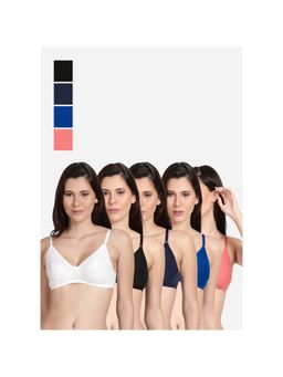 Shyaway - Shyle Non Padded Seamed Everyday Bra Multicolour (Pack of 5)