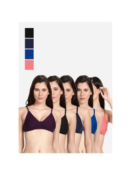 Shyaway - Shyle Non Padded Seamed Everyday Bra Multicolour (Pack of 5)