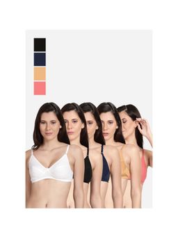 Shyaway - Shyle Non Padded Seamed Everyday Bra Multicolour (Pack of 5)